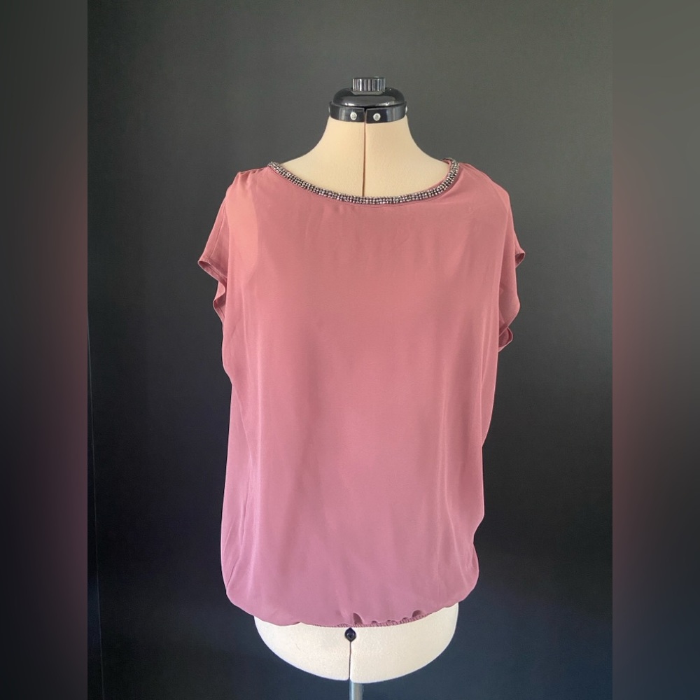 Ricki’s Elegant Pink Women's Top embellished open back size small